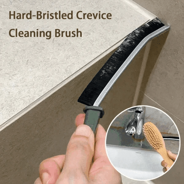 Hard-Bristled Crevice Cleaning Brush, Crevice Gap Cleaning Brush