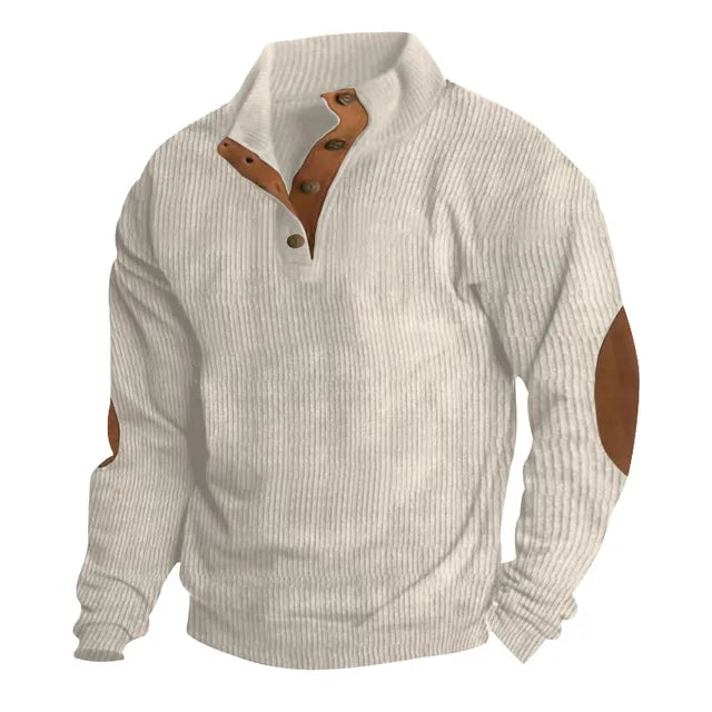 Men's Outdoor Casual Stand Collar Long Sleeve Shirt