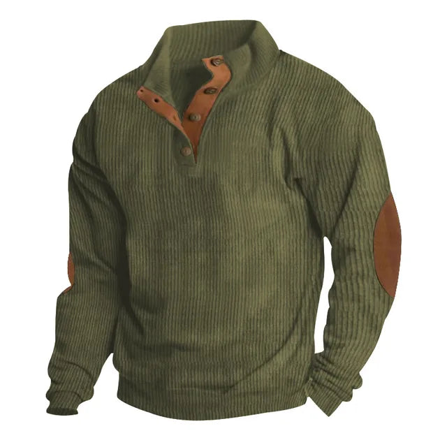 Men's Outdoor Casual Stand Collar Long Sleeve Shirt