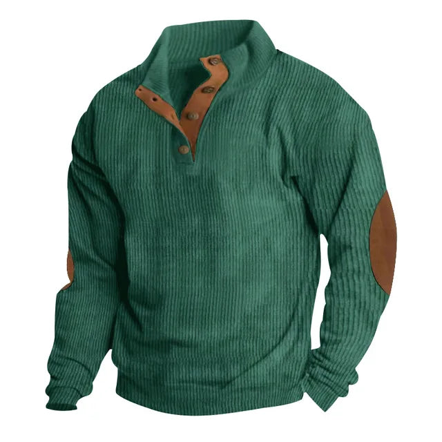 Men's Outdoor Casual Stand Collar Long Sleeve Shirt