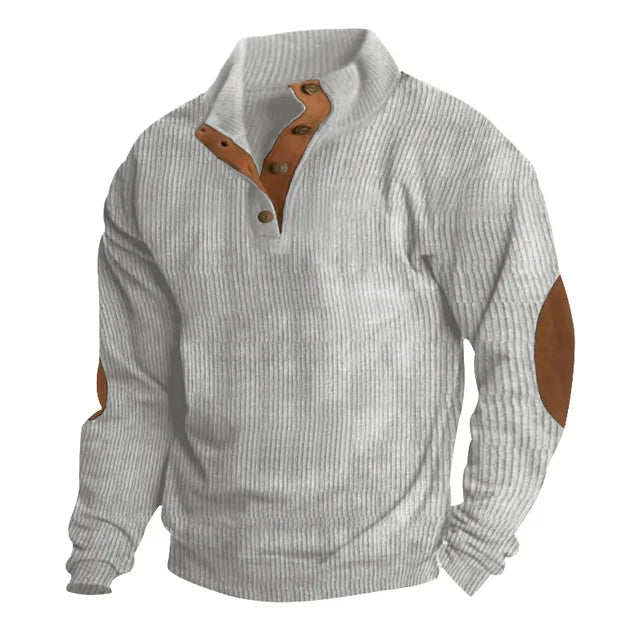 Men's Outdoor Casual Stand Collar Long Sleeve Shirt