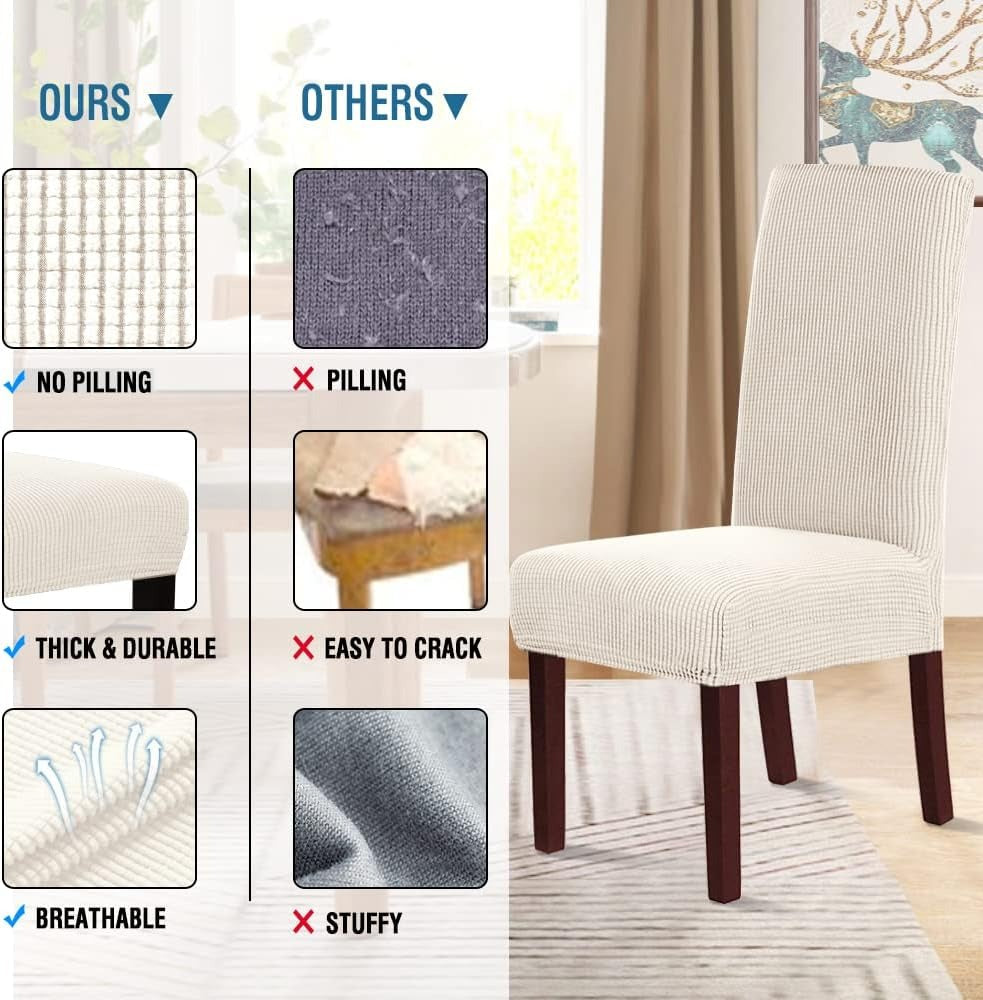 LuxGuard™ Premium Waterproof Stretch Dining Chair Covers