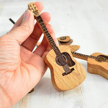 Wooden Acoustic Guitar Pick Box