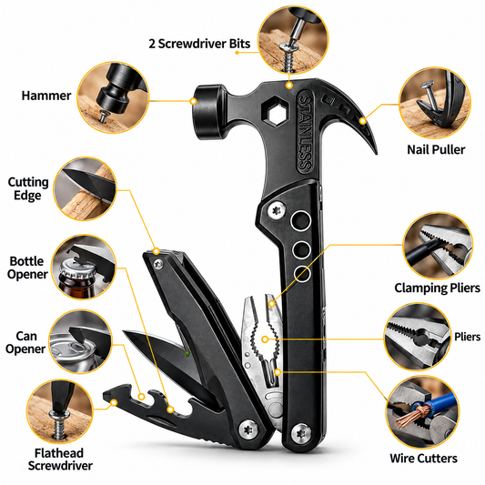 GoodsNova InstaHammer 15 -in-1 Portable Multitool