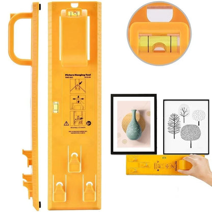 Picture Hanging Tool With Level Easy Frame Picture Hanger Wall Hanging Kit  (yellow Hanging Tool)